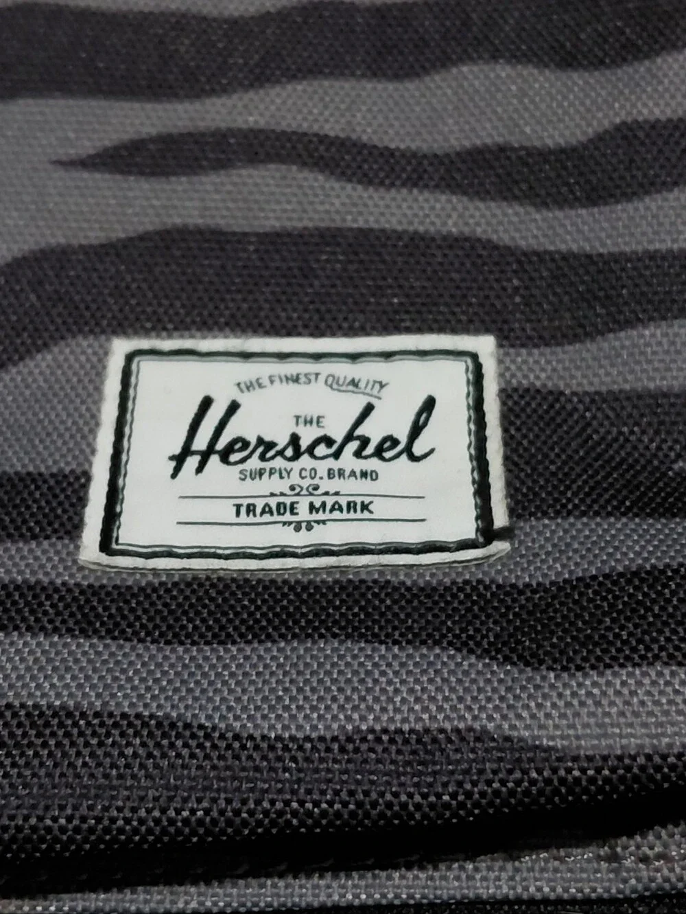 Herschel Suppy Co Bag Backpack Blue Black Zebra Animal Print Book Bag Backpack